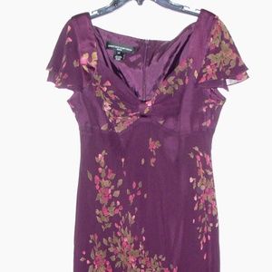 Jones Chiffon silk dress Size 10P-12P  (#EV277)